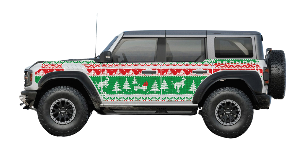 MEK Removable Trail Armor: Bronco Raptor Ugly Sweater Holiday Edition